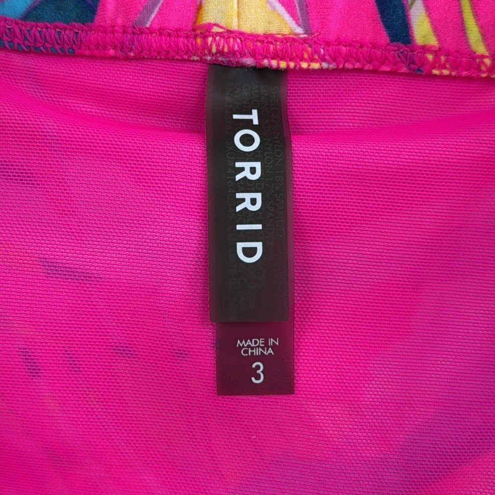 torrid Pink Multi Swirl Swim Skirt